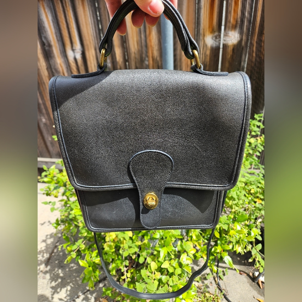 Coach Vintage Station Bag #5130 Navy Leather Crossbody w/ Hangtag - Picture 4 of 16
